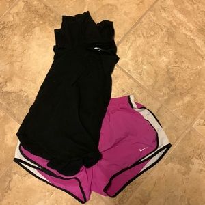 Set - Nike dry fit shorts and old navy black cotton tank.